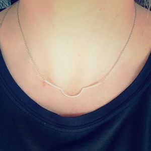 Nadri pave crystal bar necklace - adjustable!